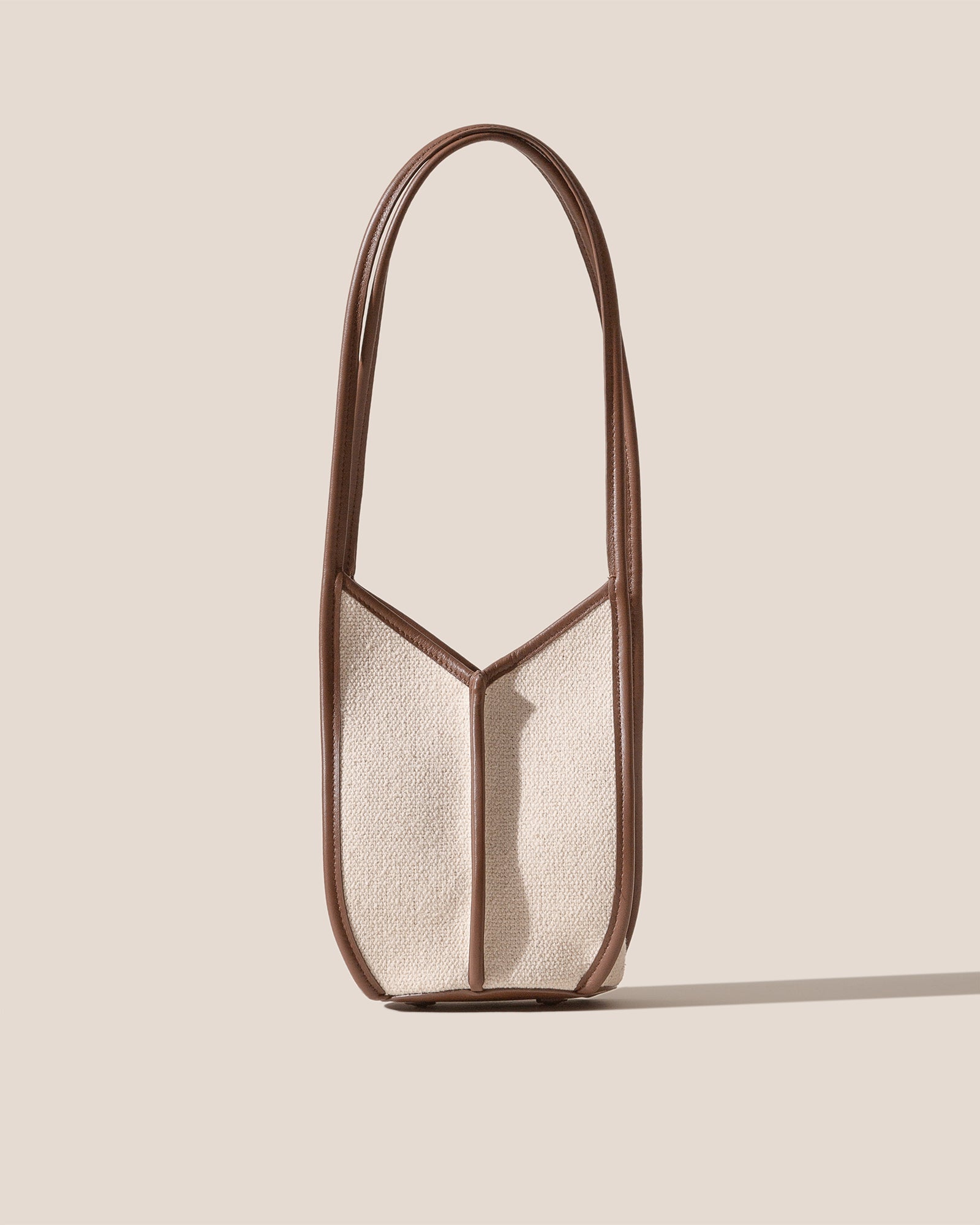 Hereu CALELLA BUCKET CANVAS - Leather-trimmed Shoulder Bag