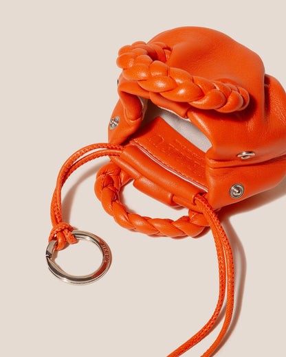 Hereu BOMBON MINI PURSE - Plaited-Handle Leather Keychain Purse