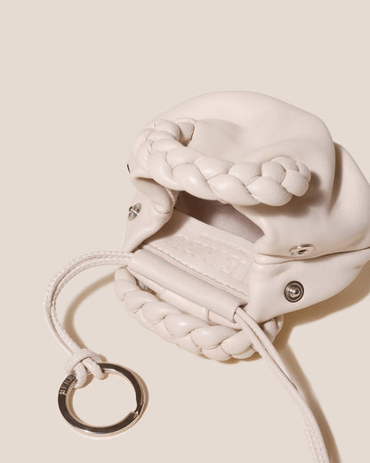 Hereu BOMBON MINI PURSE - Plaited-Handle Leather Keychain Purse