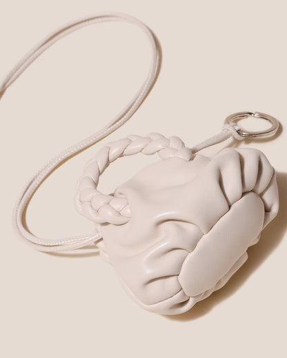 Hereu BOMBON MINI PURSE - Plaited-Handle Leather Keychain Purse
