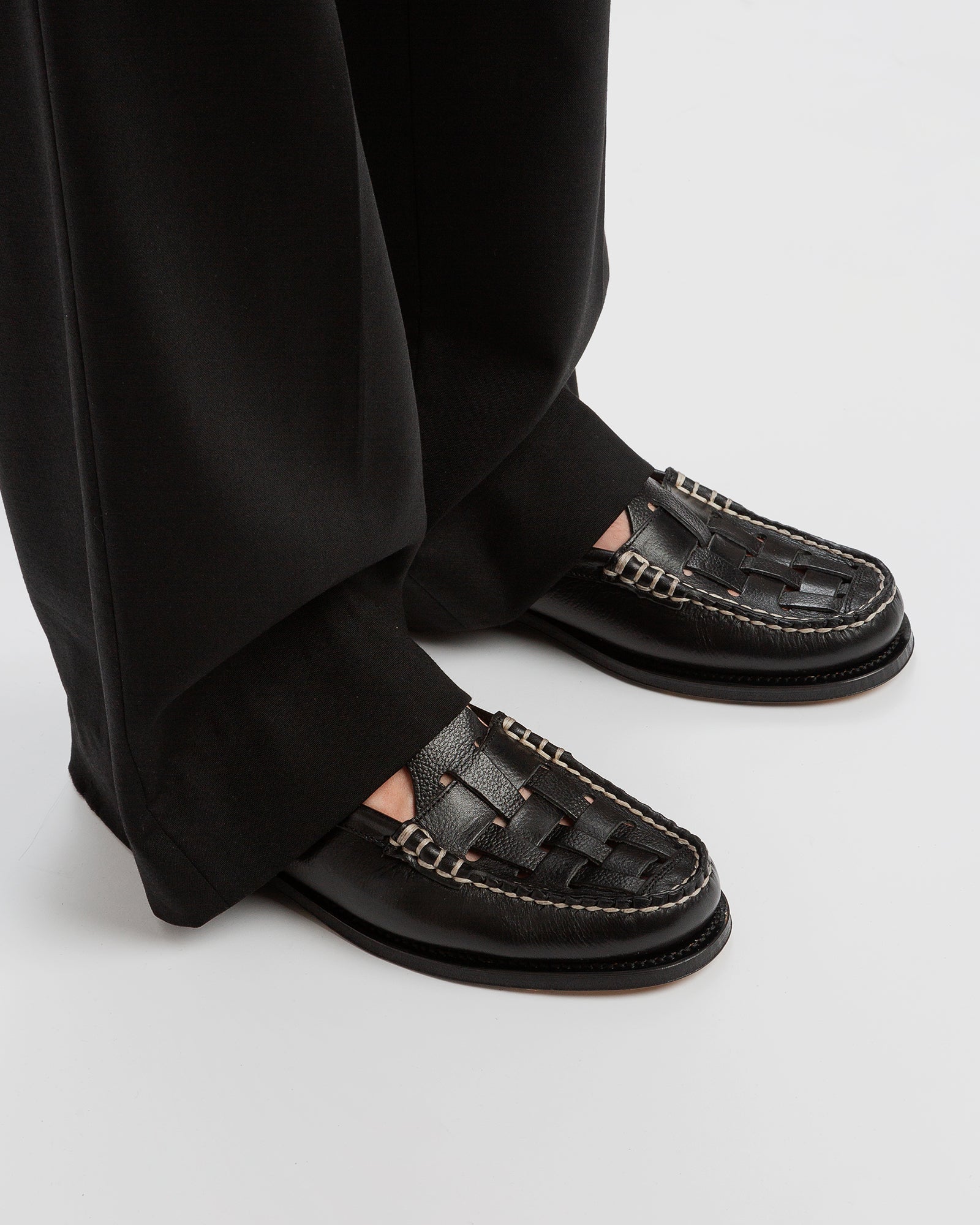 Hereu FERRIOL MULE - Woven T-bar Mule Loafer