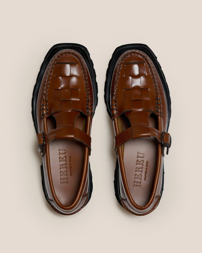 Hereu SOLLER SPORT - Tread Sole T-Bar Loafer