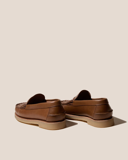 Hereu NOMBELA RUBBER VEG TAN - Interwoven Detail Slip-On Loafer