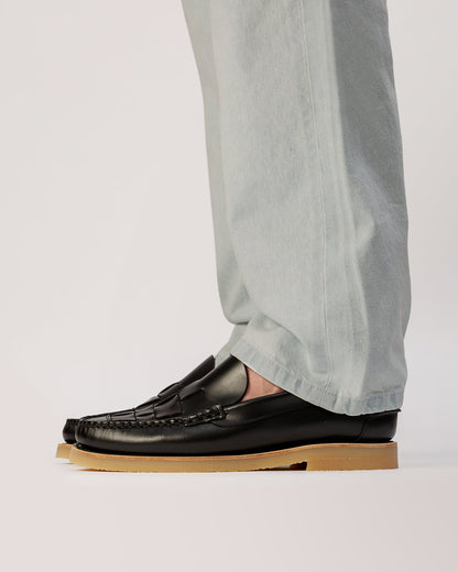 Hereu NOMBELA RUBBER VEG TAN - Interwoven Detail Slip-On Loafer