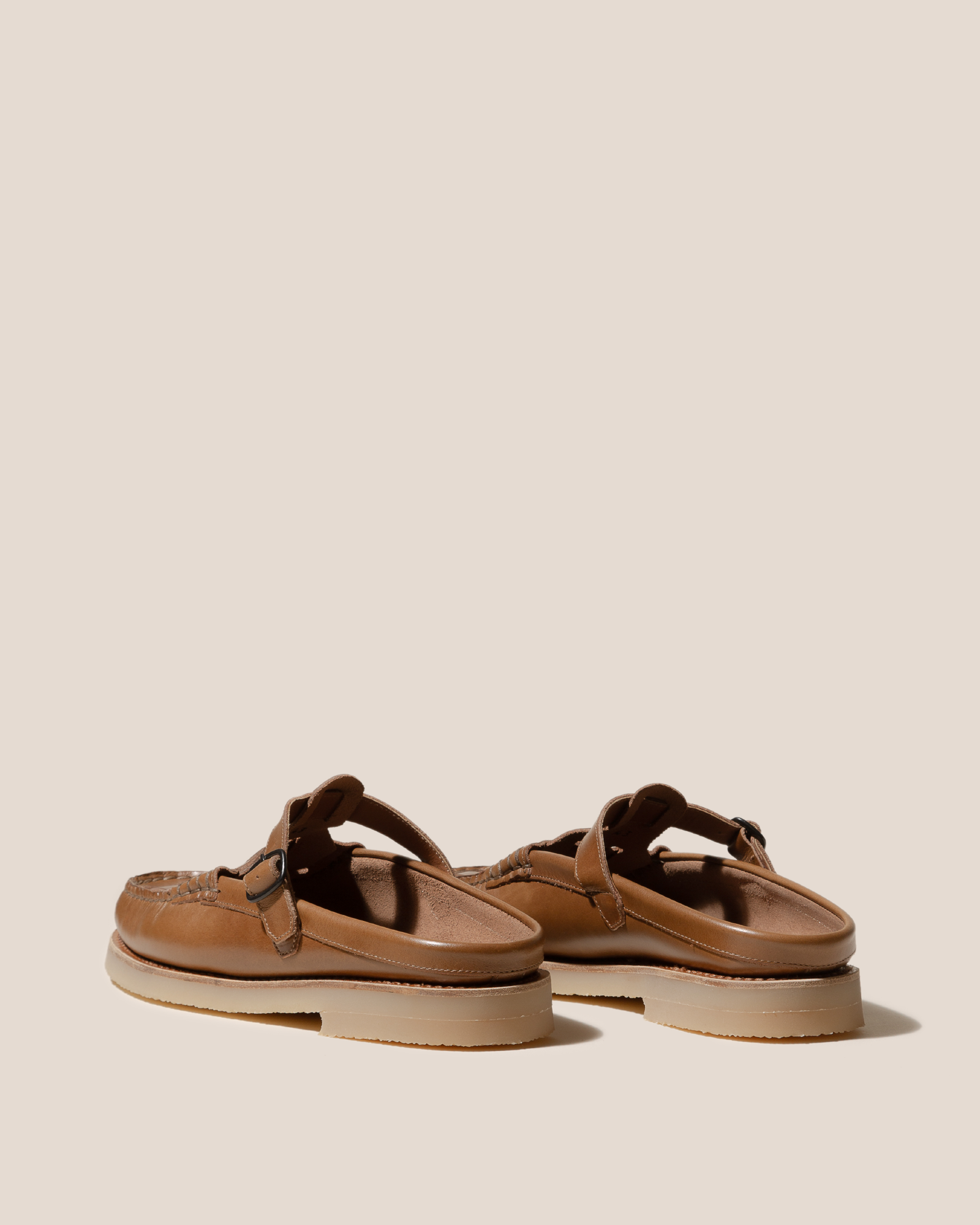 Hereu FERRIOL MULE RUBBER VEG TAN - Woven T-bar Mule Loafer