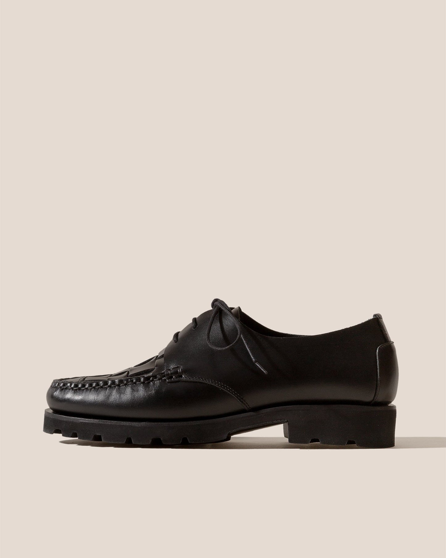 Hereu COLOM SPORT VEG TAN - Interwoven Detail Lace-up Loafer