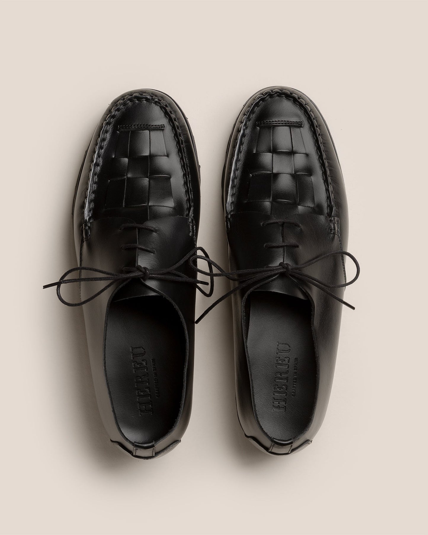 Hereu COLOM SPORT VEG TAN - Interwoven Detail Lace-up Loafer