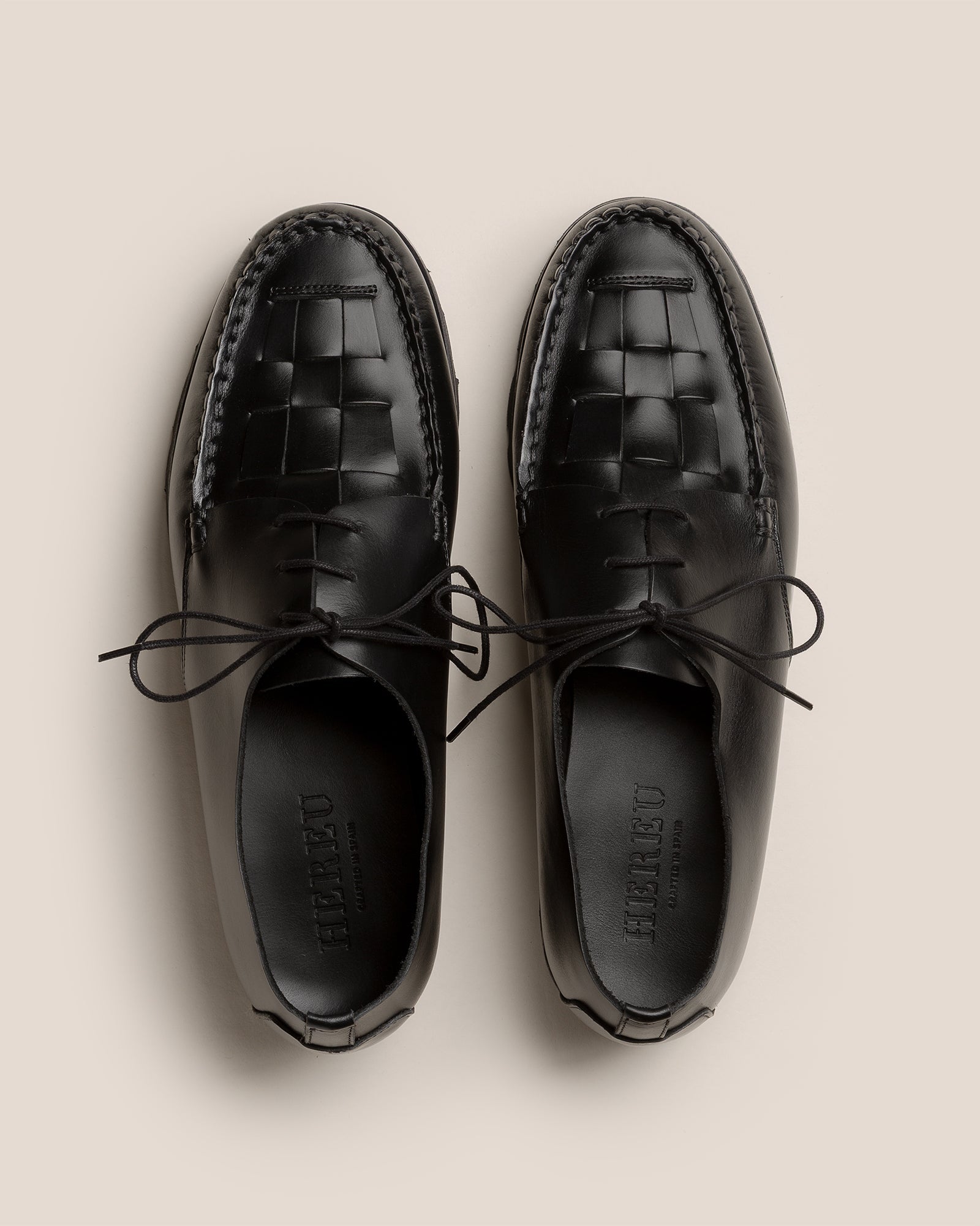 Hereu COLOM SPORT VEG TAN - Interwoven Detail Lace-up Loafer