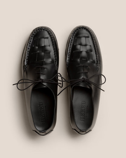 Hereu COLOM SPORT VEG TAN - Interwoven Detail Lace-up Loafer