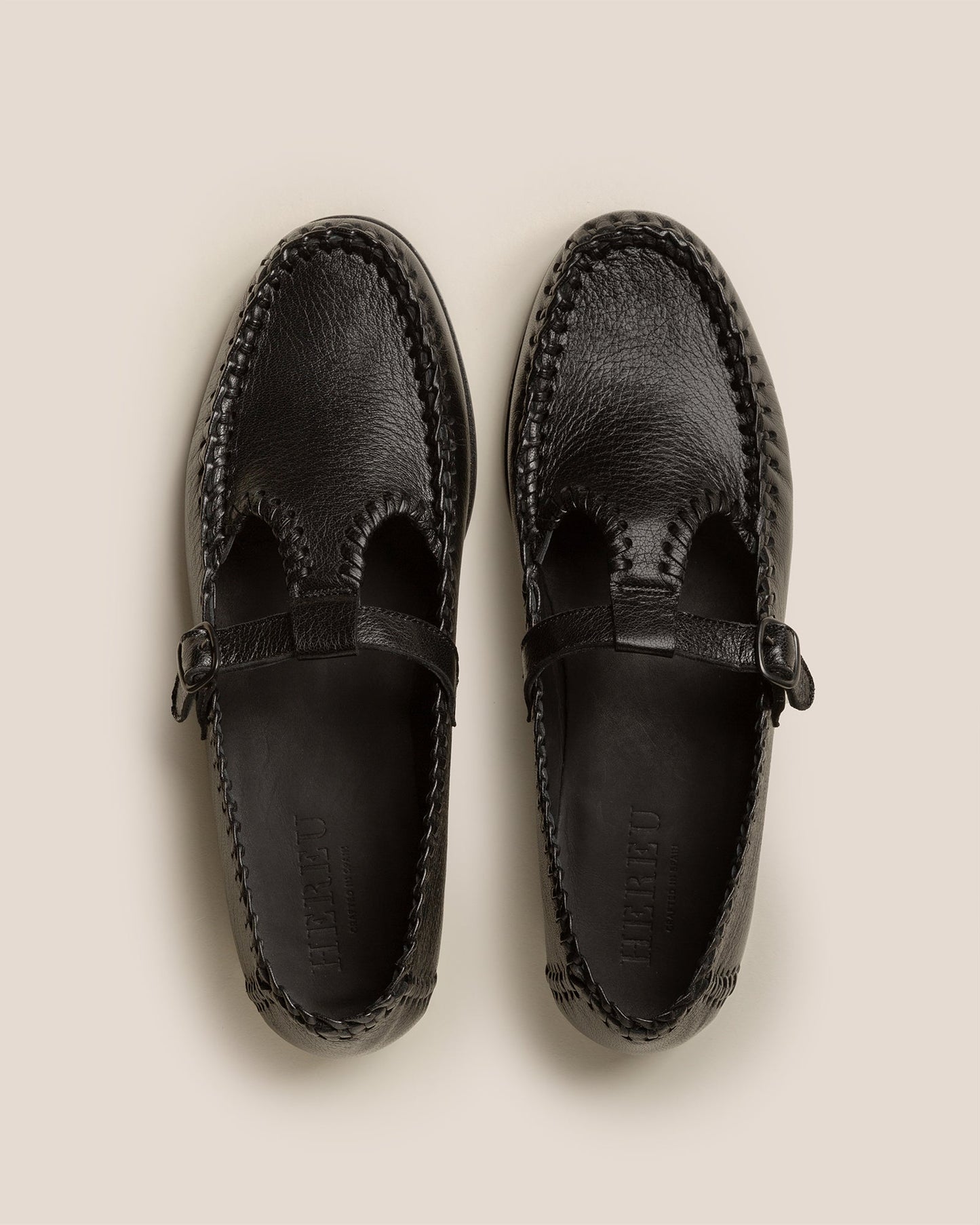 Hereu ALCOVER SUPPLE SHINY - Braided Seams T-bar Loafer