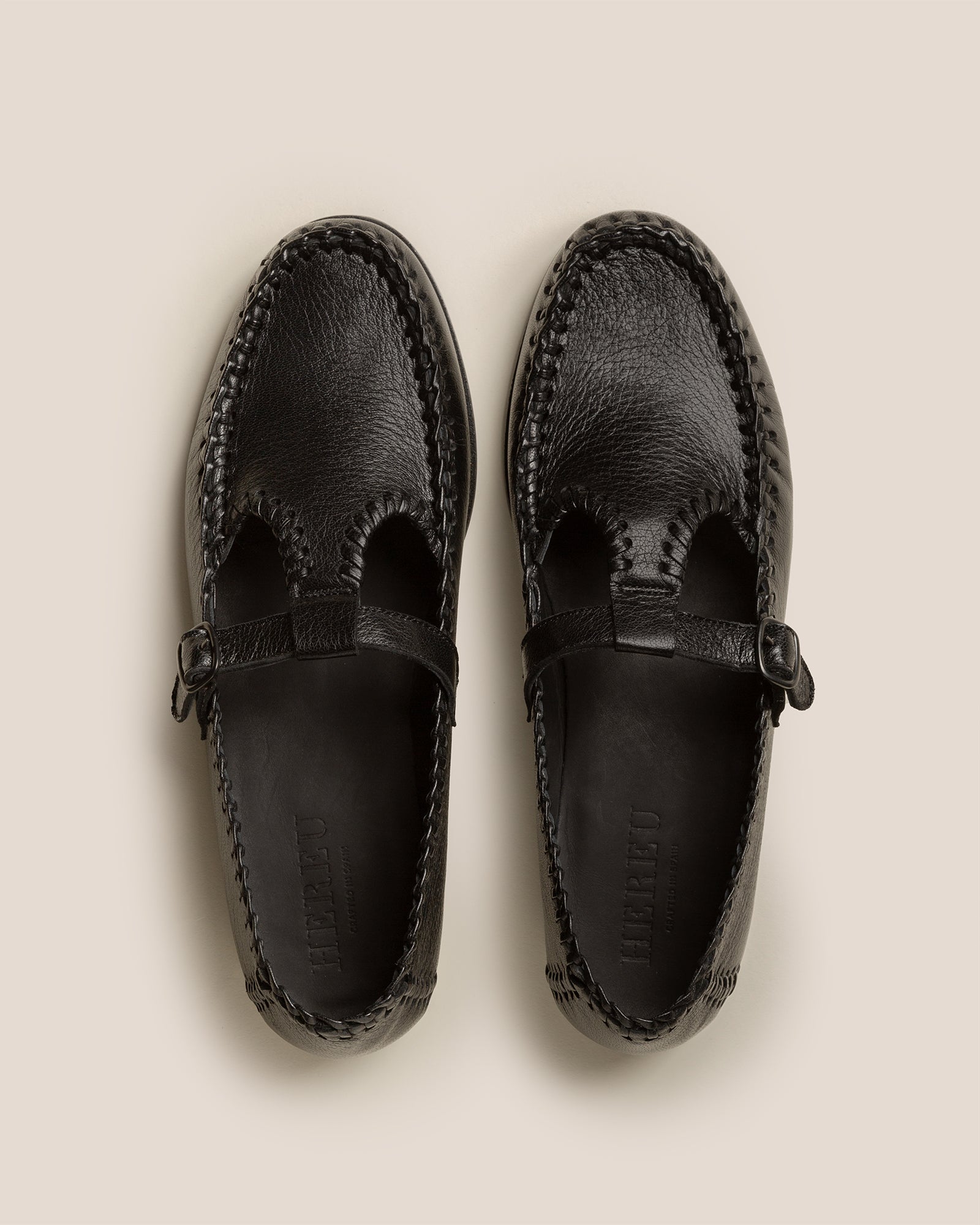 Hereu ALCOVER SUPPLE SHINY - Braided Seams T-bar Loafer