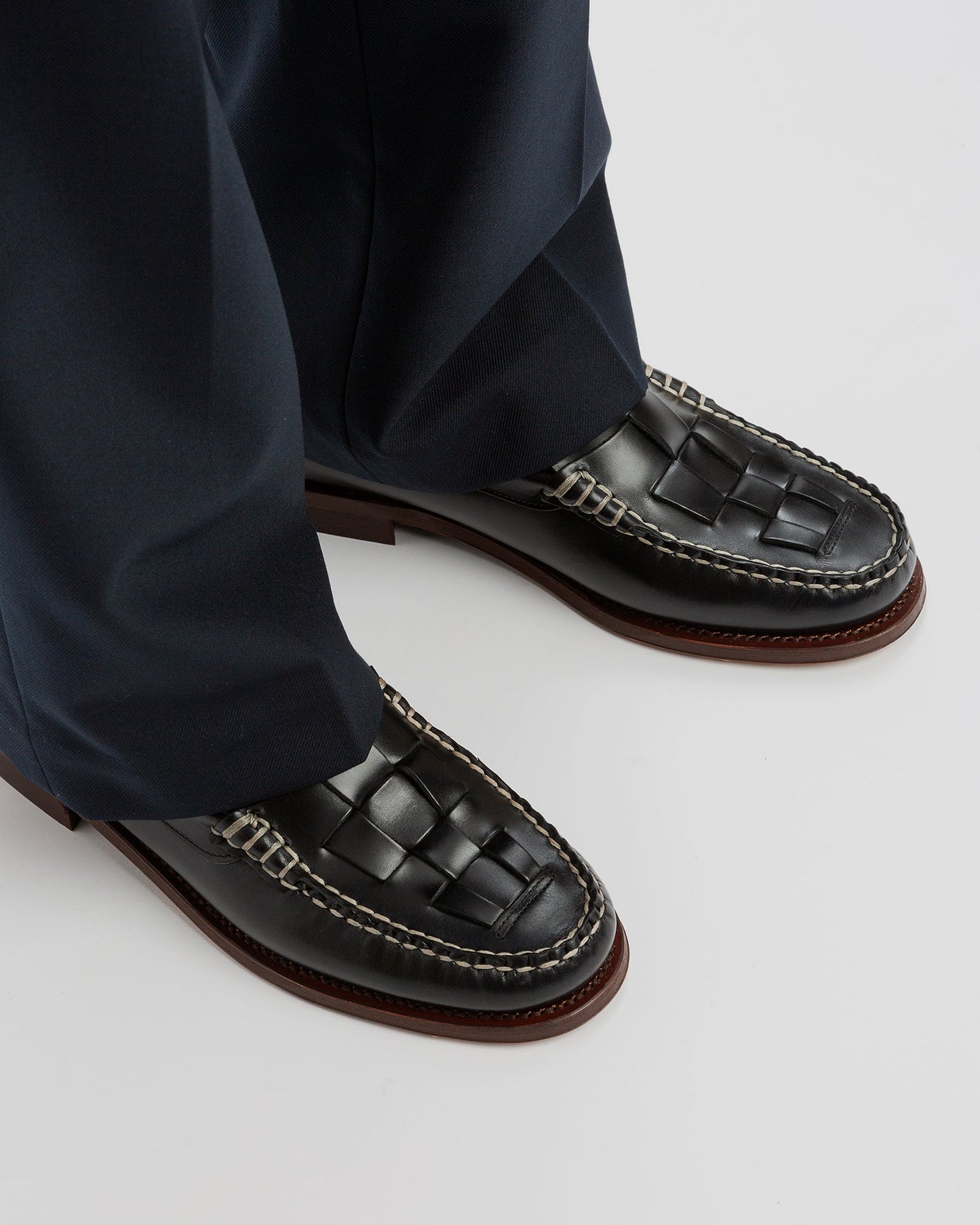 Hereu NOMBELA VEG TAN - Interwoven Detail Slip-On Loafer