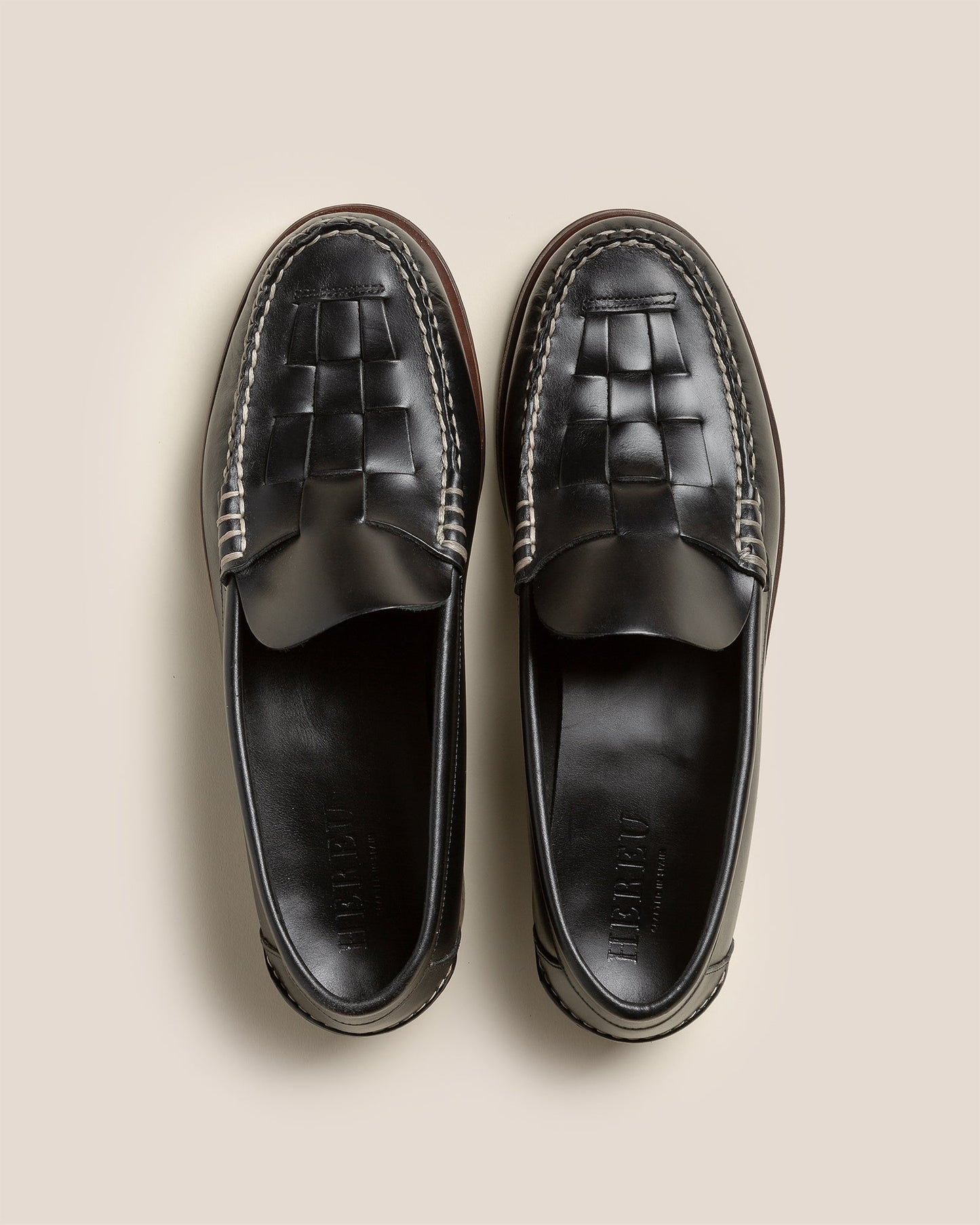 Hereu NOMBELA VEG TAN - Interwoven Detail Slip-On Loafer