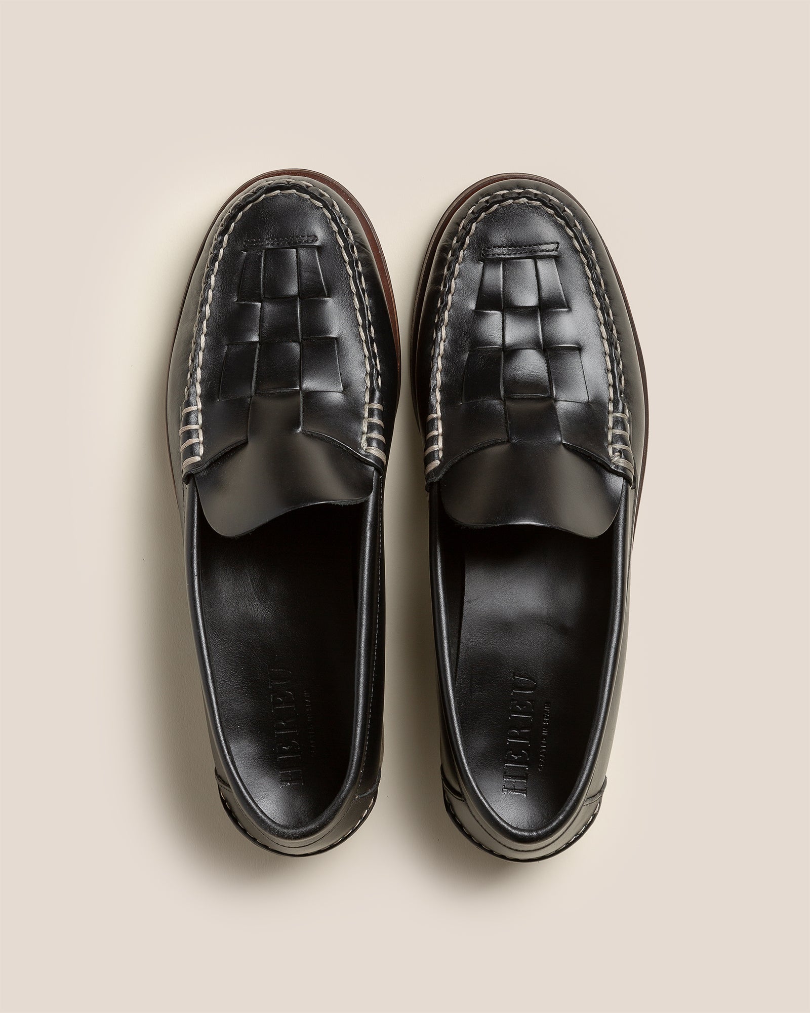 Hereu NOMBELA VEG TAN - Interwoven Detail Slip-On Loafer