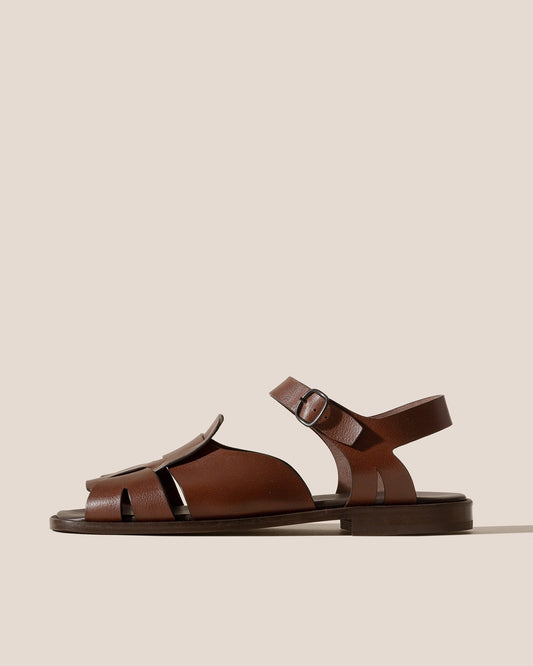 Hereu ROCA GRAINY VEG TAN - Square-toe Fisherman Sandal