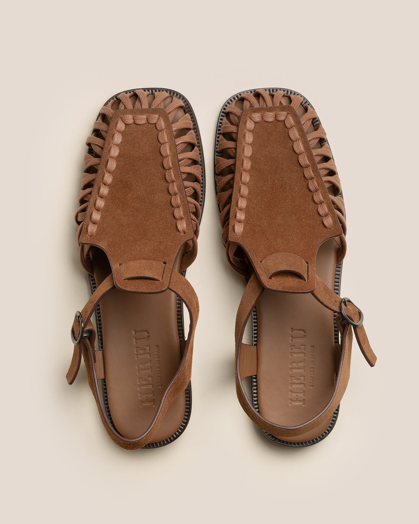 Hereu ALARO SUEDE - Square-Toe T-bar Sandal