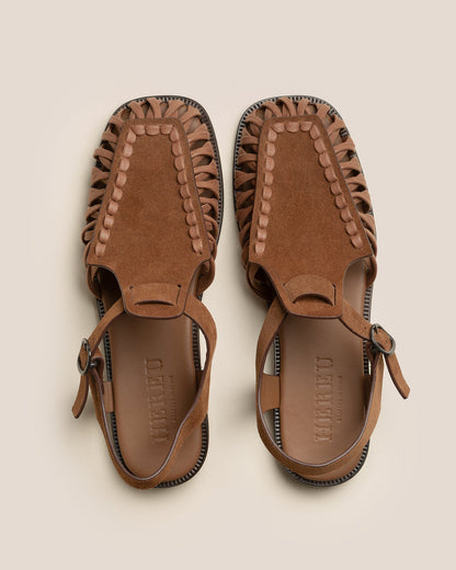 Hereu ALARO SUEDE - Square-Toe T-bar Sandal