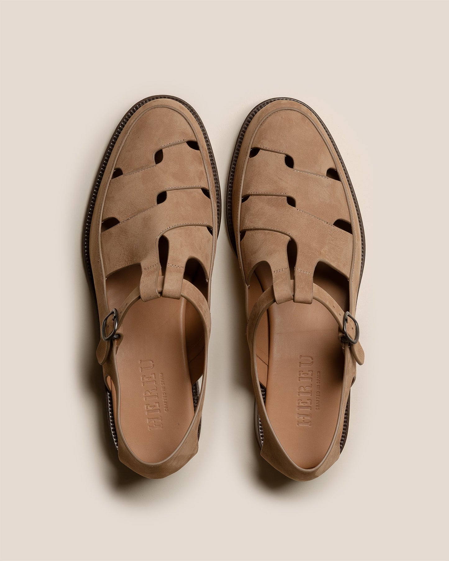 Hereu BESSO NUBUCK - Woven T-bar Sandal