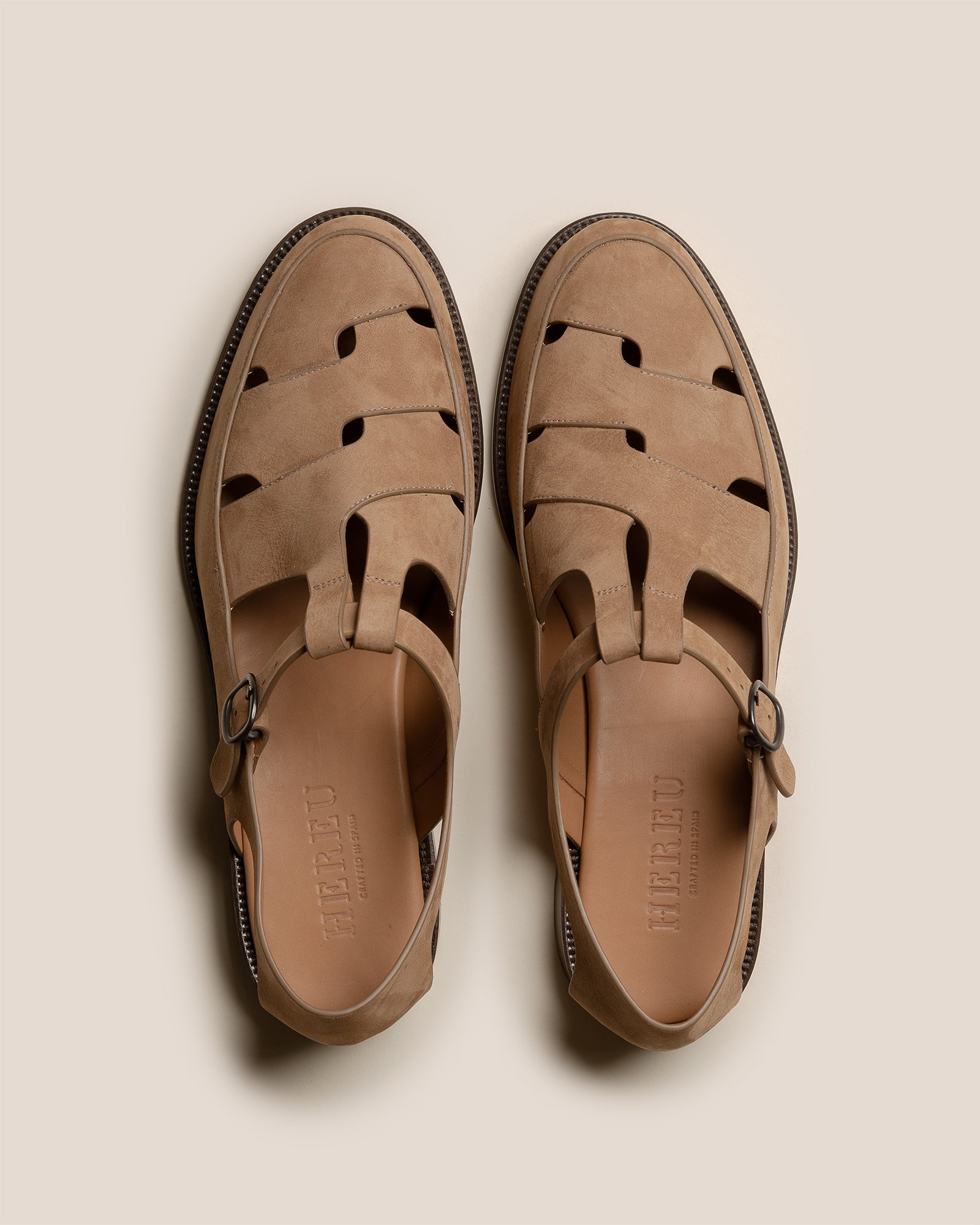 Hereu BESSO NUBUCK - Woven T-bar Sandal