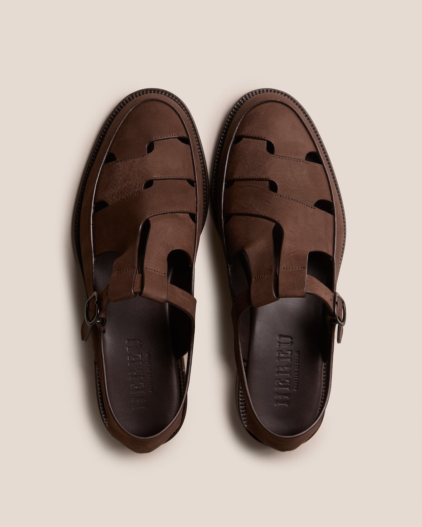 Hereu BESSO NUBUCK - Woven T-bar Sandal