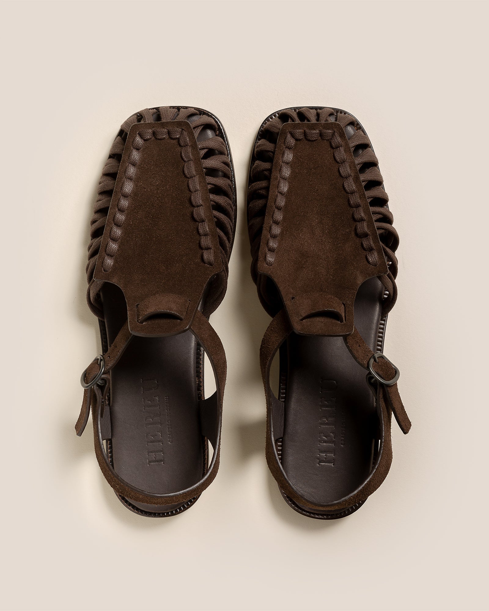 Hereu ALARO SUEDE - Square-Toe T-bar Sandal
