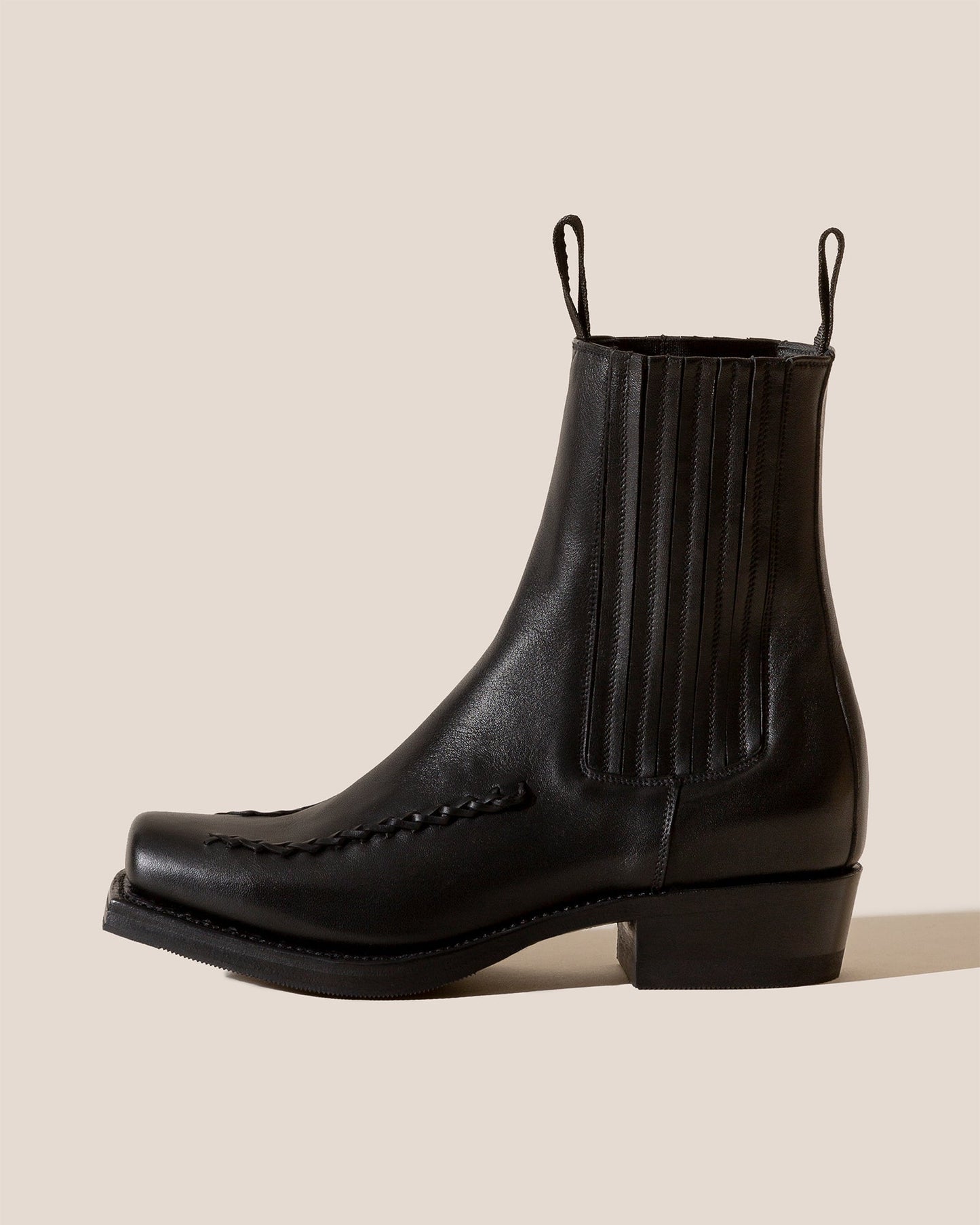 Hereu AGULLA - Square-Toe Braided Detail Chelsea Boot