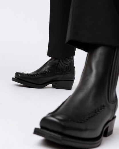 Hereu AGULLA - Square-Toe Braided Detail Chelsea Boot
