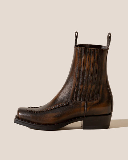 Hereu AGULLA - Square-Toe Braided Detail Chelsea Boot