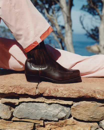 Hereu AGULLA - Square-Toe Braided Detail Chelsea Boot