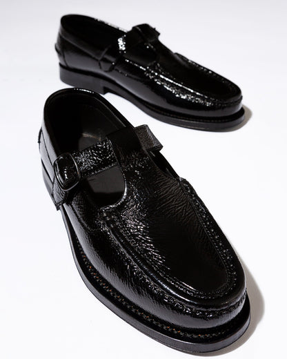 Hereu ALBER CRINKLED GLOSSY - T-bar Loafer