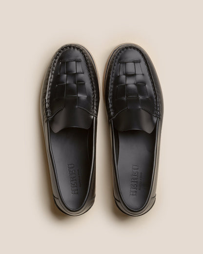 Hereu NOMBELA RUBBER VEG TAN - Interwoven Detail Slip-On Loafer